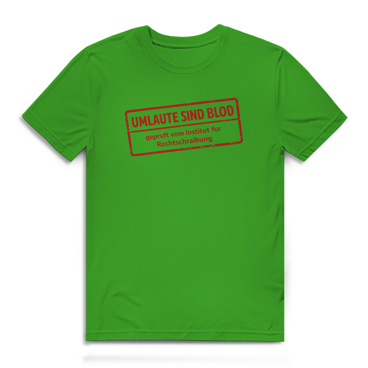 Herren Premium Bio T-Shirt Umlaute sind blod