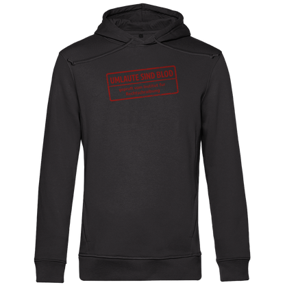 Herren Premium Bio Hoodie Umlaute sind blod