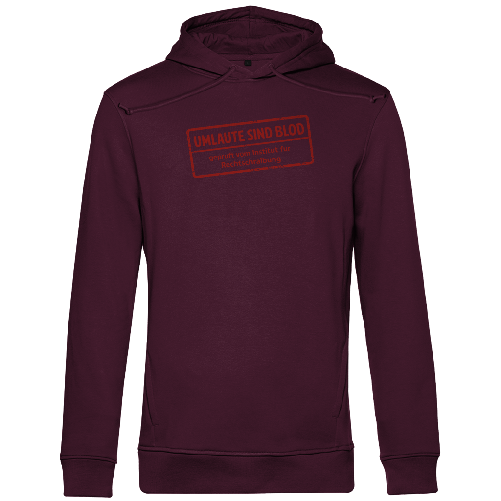 Herren Premium Bio Hoodie Umlaute sind blod