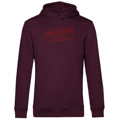 Herren Premium Bio Hoodie Umlaute sind blod