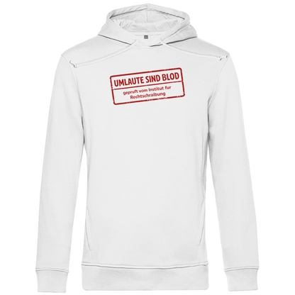 Herren Premium Bio Hoodie Umlaute sind blod