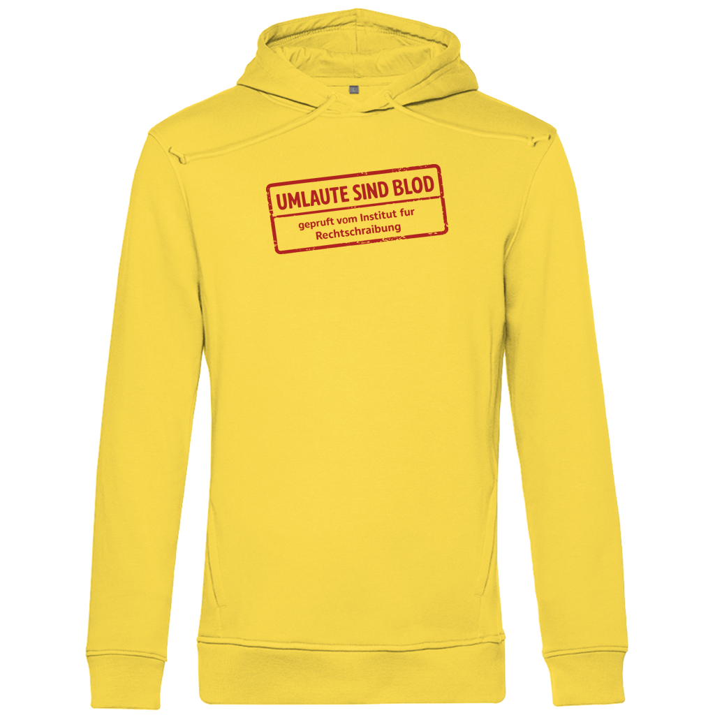 Herren Premium Bio Hoodie Umlaute sind blod