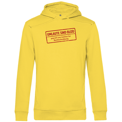 Herren Premium Bio Hoodie Umlaute sind blod