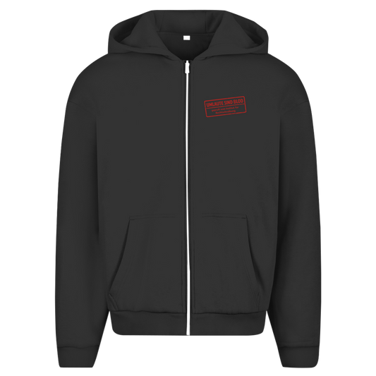 Herren Oversize Zipper Hoodie Umlaute sind blod