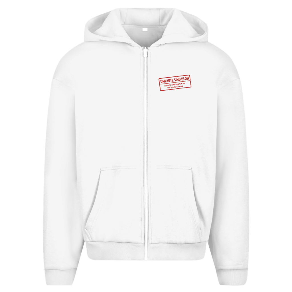 Herren Oversize Zipper Hoodie Umlaute sind blod