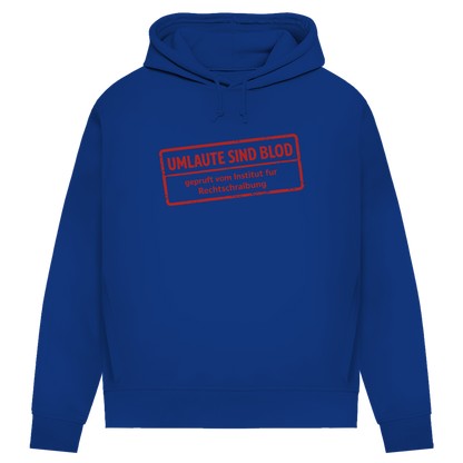 Damen Premium Bio Hoodie Umlaute sind blod