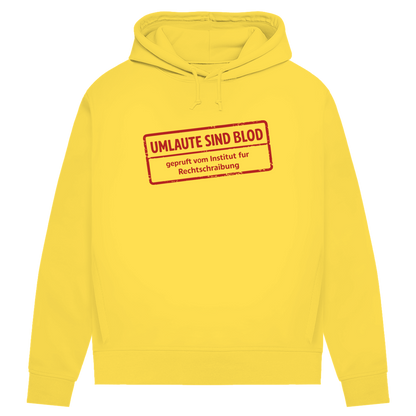 Damen Premium Bio Hoodie Umlaute sind blod