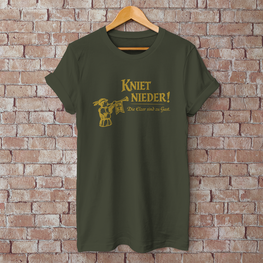 Herren T-Shirt Kniet Nieder
