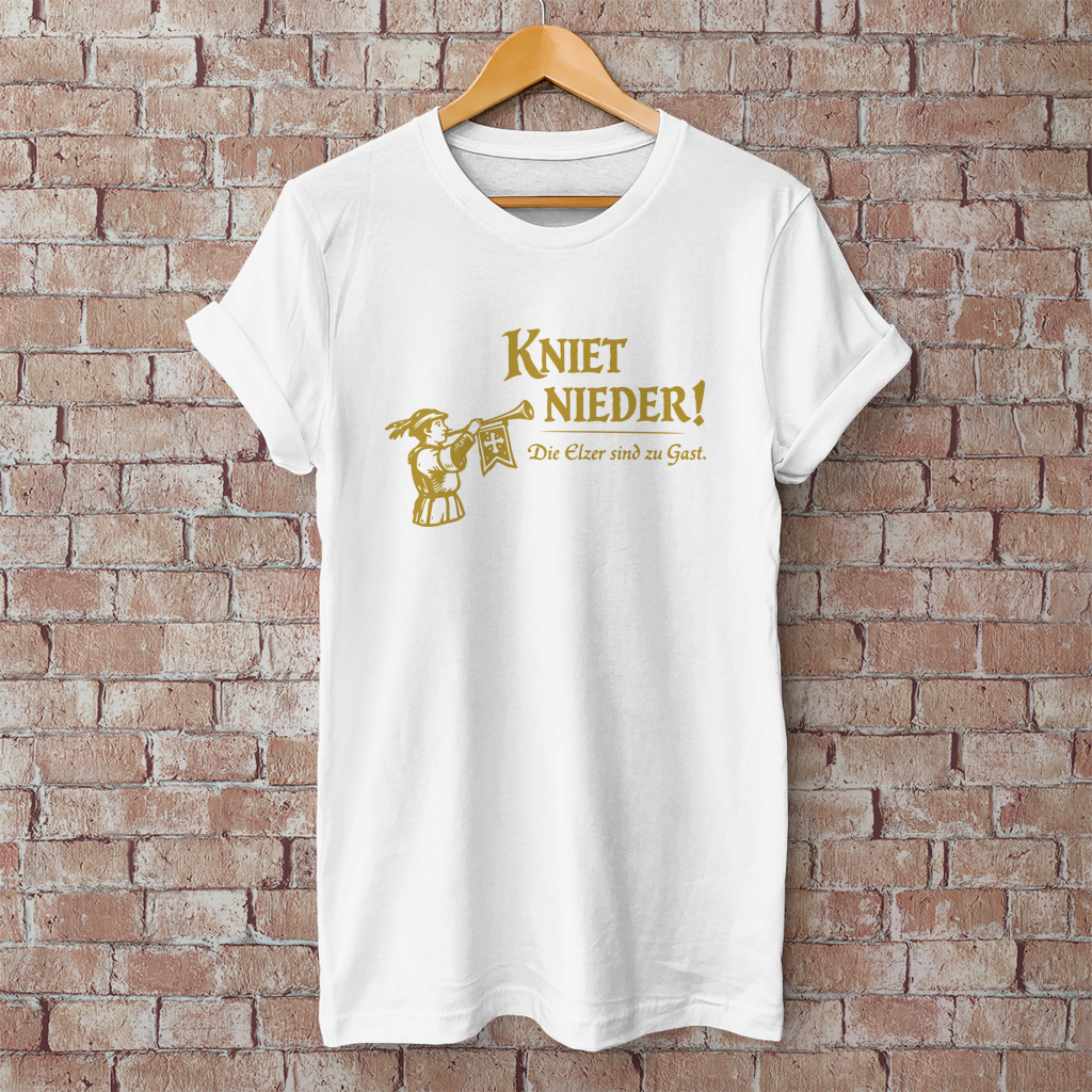 Herren T-Shirt Kniet Nieder