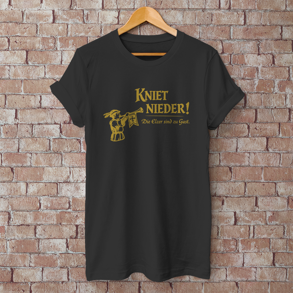 Herren T-Shirt Kniet Nieder