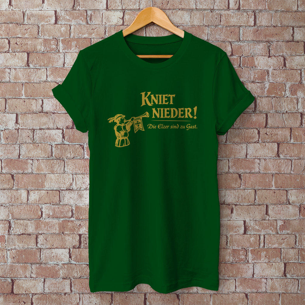 Herren T-Shirt Kniet Nieder