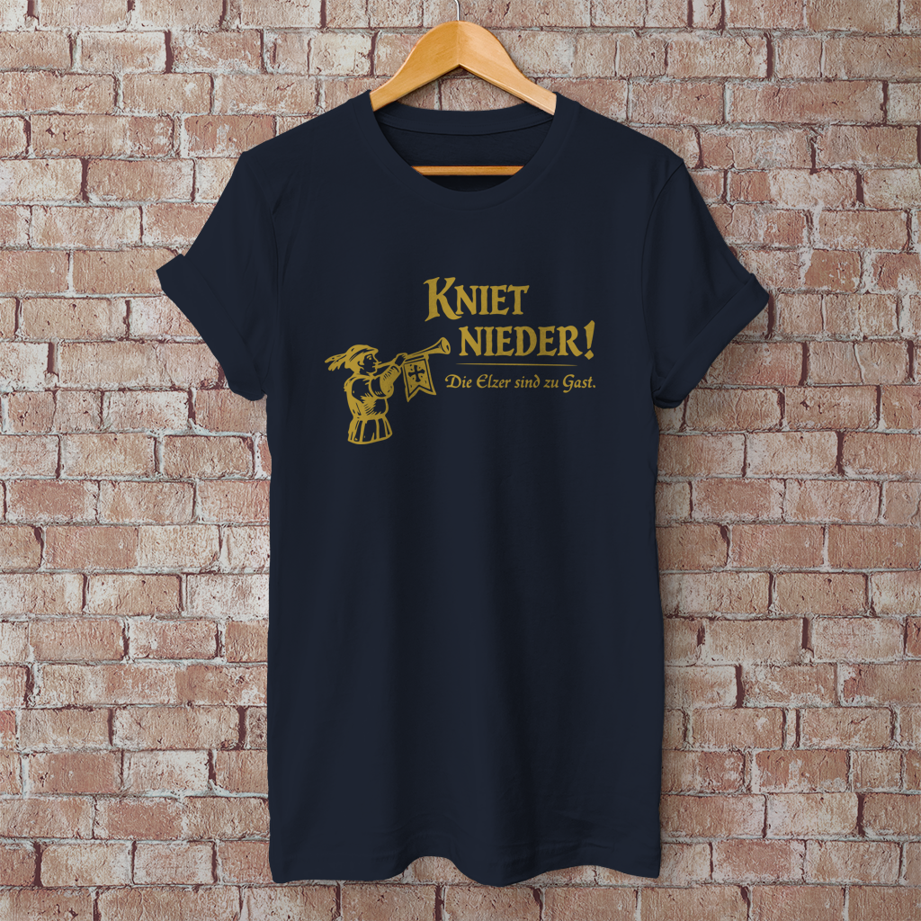Herren T-Shirt Kniet Nieder