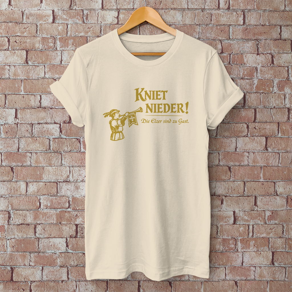 Herren T-Shirt Kniet Nieder