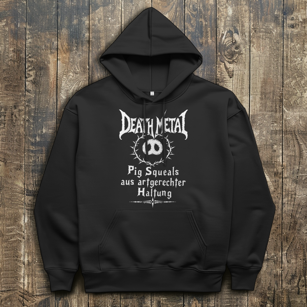 Herren Hoodie Death Metal - Pig Squeals aus artgerechter Haltung.