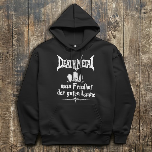 Herren Hoodie Death Metal – Mein Friedhof der guten Laune.