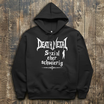 Herren Hoodie Death Metal – Sozial eher schwierig.