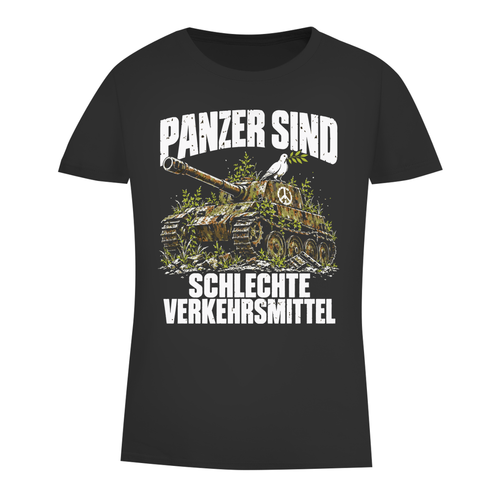 Damen Premium Bio T-Shirt Panzer sind schlechte Verkehrsmittel