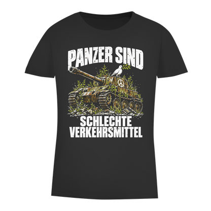 Damen Premium Bio T-Shirt Panzer sind schlechte Verkehrsmittel