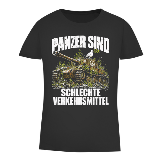 Damen Premium Bio T-Shirt Panzer sind schlechte Verkehrsmittel