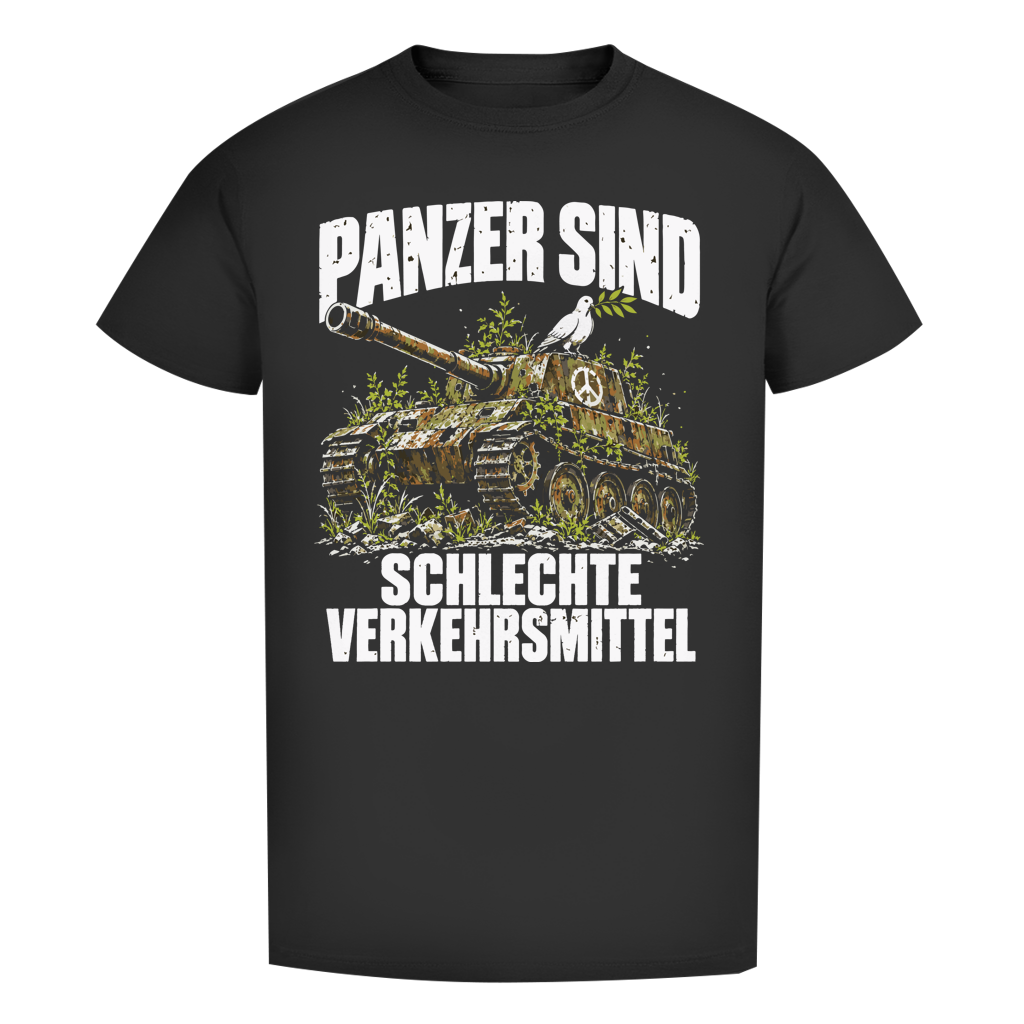 Herren Premium Bio T-Shirt Panzer sind schlechte Verkehrsmittel