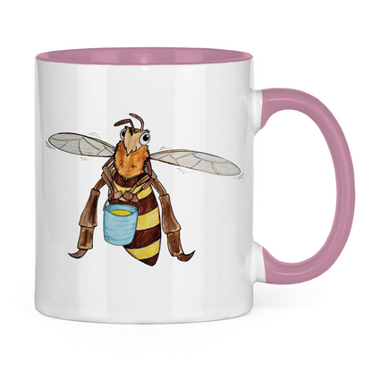Tasse zweifarbig Krabbelcrew Fleißige Biene