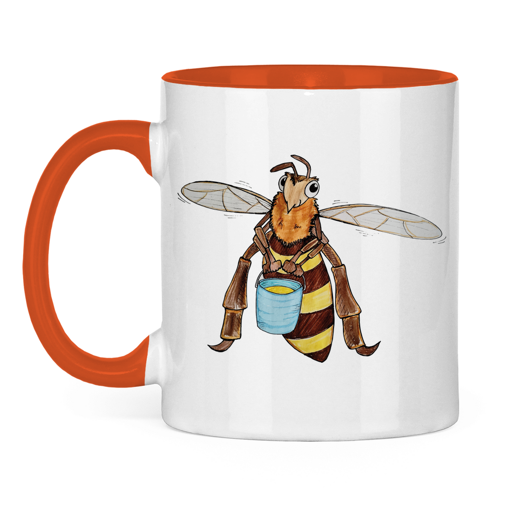 Tasse zweifarbig Krabbelcrew Fleißige Biene