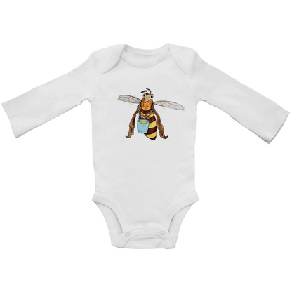 Baby Bio Bodysuite Langarm Krabbelcrew Fleißige Biene