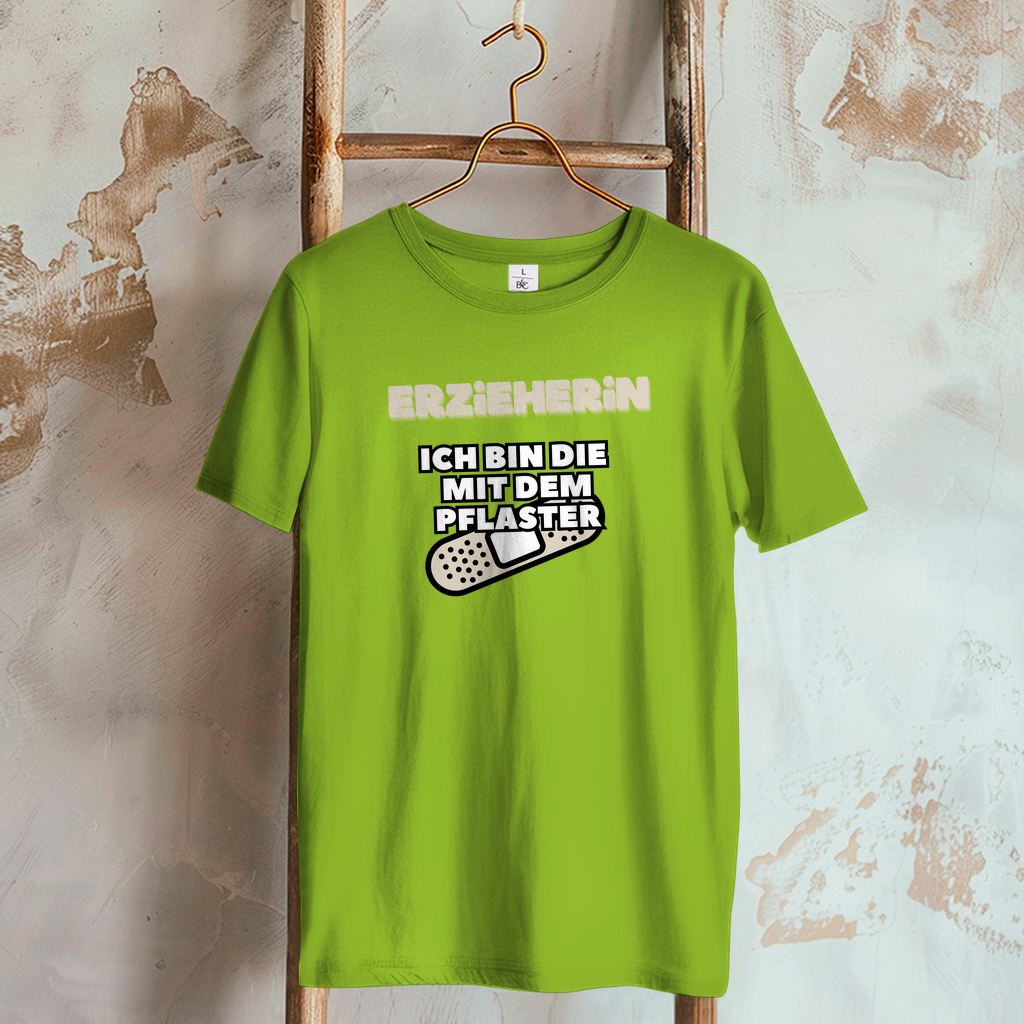 Damen T-Shirt Erzieherin - Ich bin die mit dem Pflaster