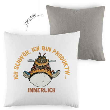 Kopfkissen zweifarbig Krabbelcrew Buddi die Hummel