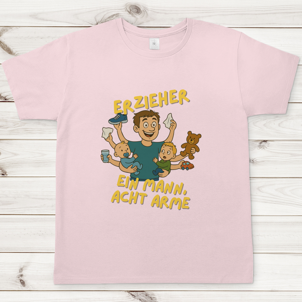 Herren T-Shirt Erzieher - Ein Mann acht Arme
