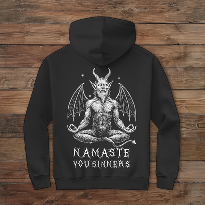 Herren Zipper Hoodie Namaste You Sinners