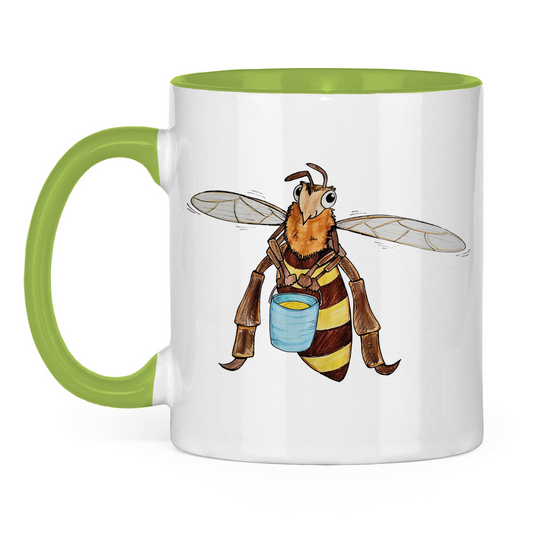 Tasse zweifarbig Krabbelcrew Fleißige Biene
