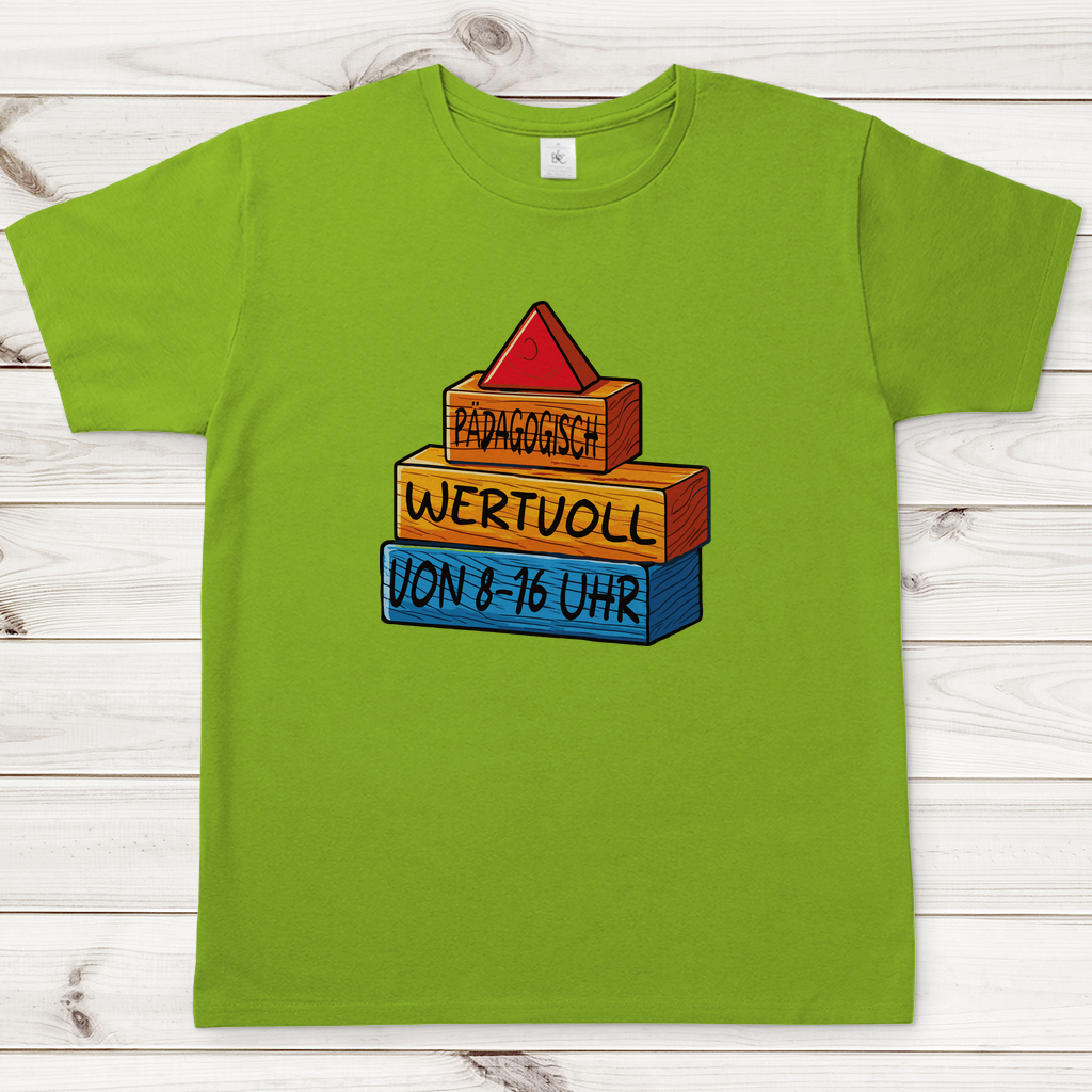 Herren T-Shirt Pädagogisch wertvoll von 8-16Uhr