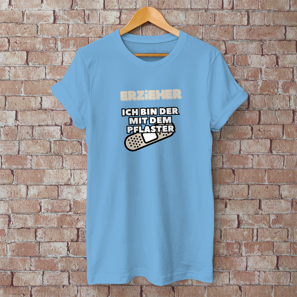 Herren T-Shirt Erzieher - Ich bin der mit dem Pflaster