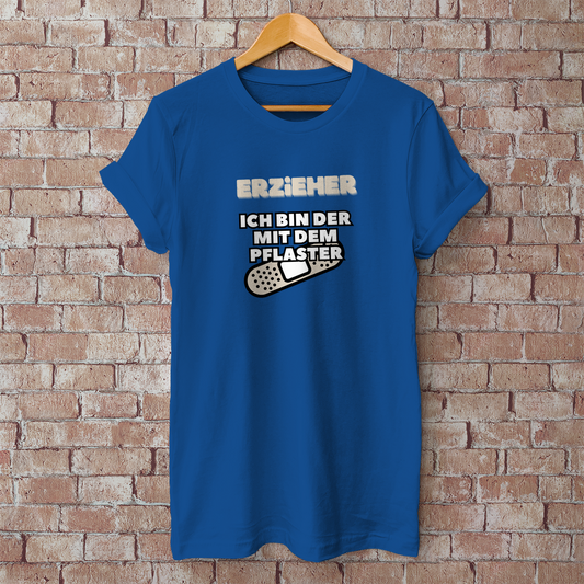 Herren T-Shirt Erzieher - Ich bin der mit dem Pflaster