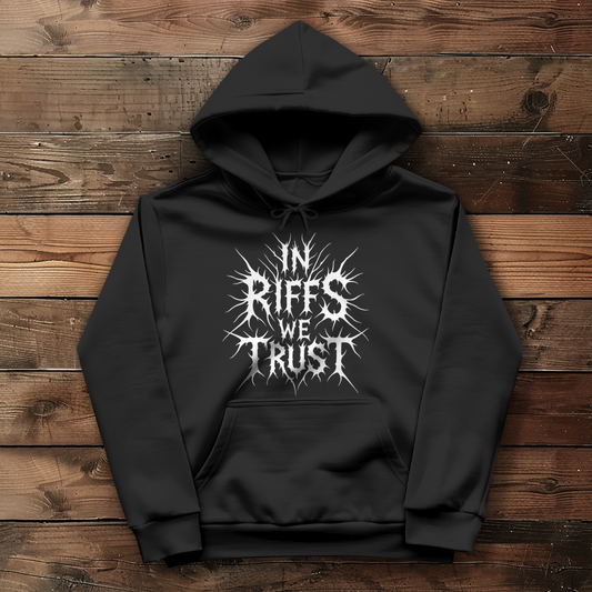 Damen Hoodie In Riffs We Trust