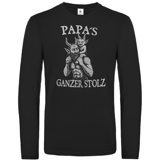 Unisex Langarmshirt Papa’s ganzer Stolz – Dämonische Vaterfreuden
