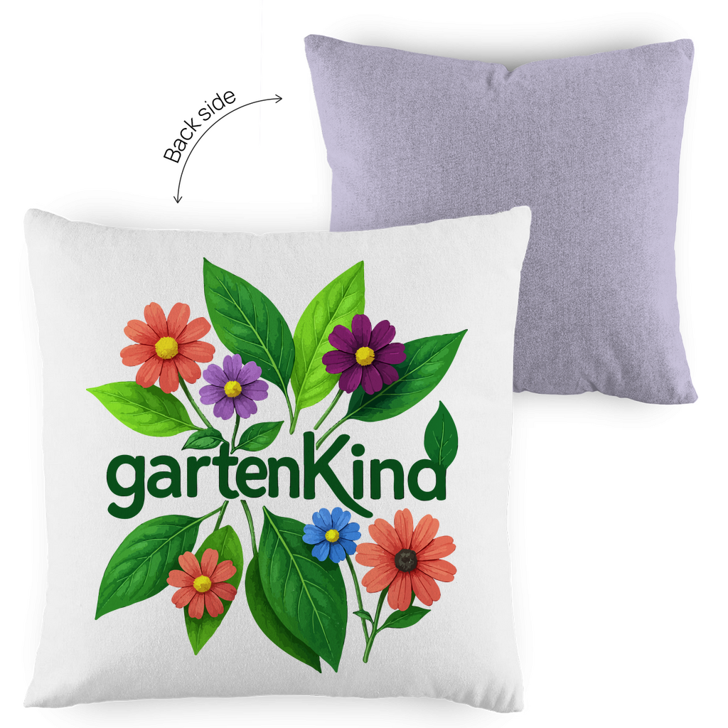 Kopfkissen zweifarbig Gartenkind