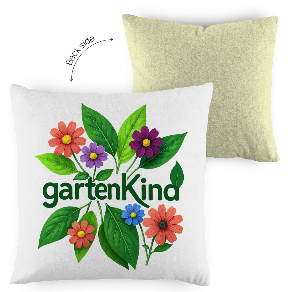 Kopfkissen zweifarbig Gartenkind