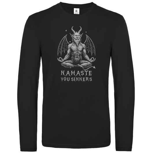 Unisex Langarmshirt Namaste You Sinners