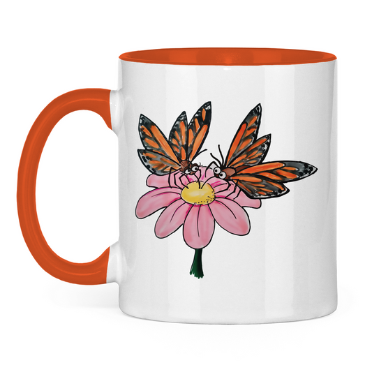 Tasse zweifarbig Krabbelcrew Schmetterlinge