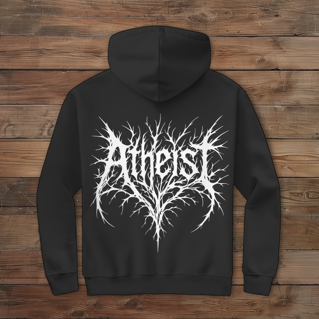 Herren Zipper Hoodie Atheist Logo
