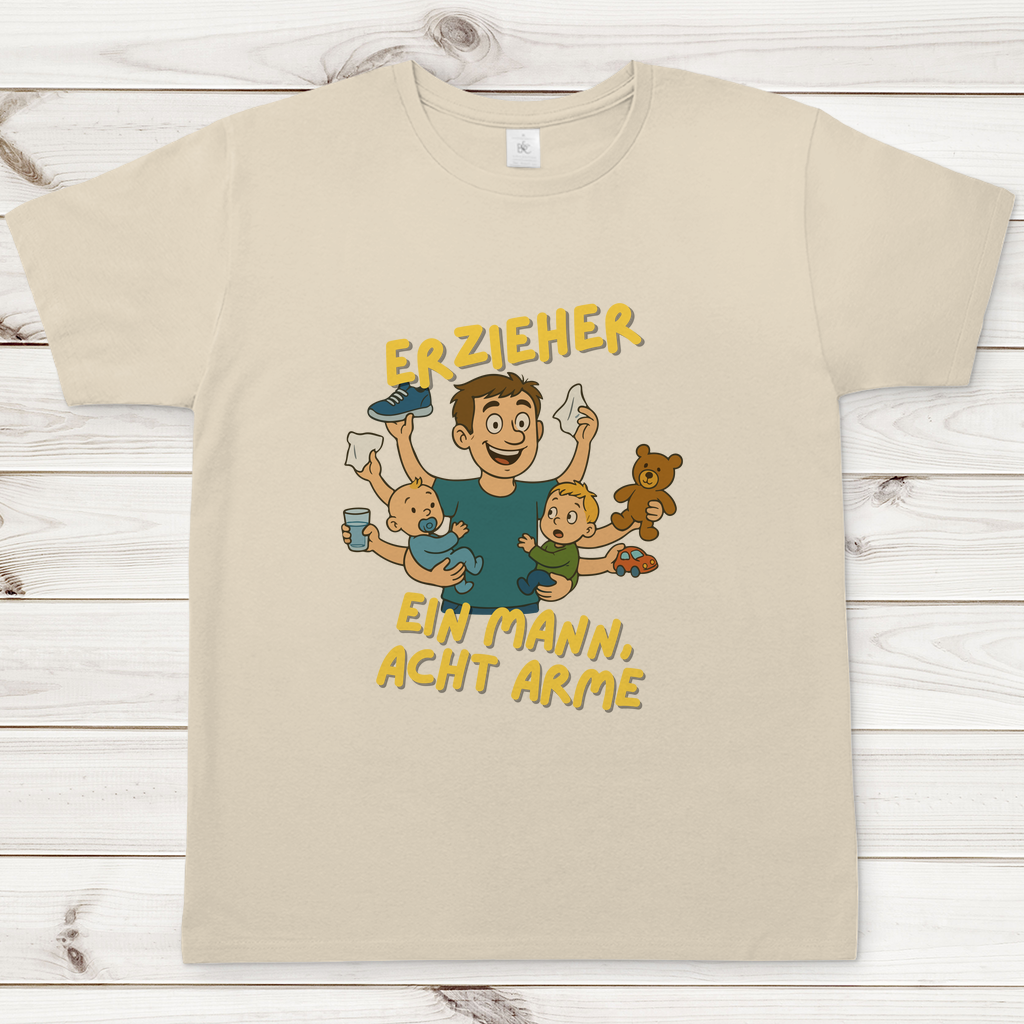 Herren T-Shirt Erzieher - Ein Mann acht Arme