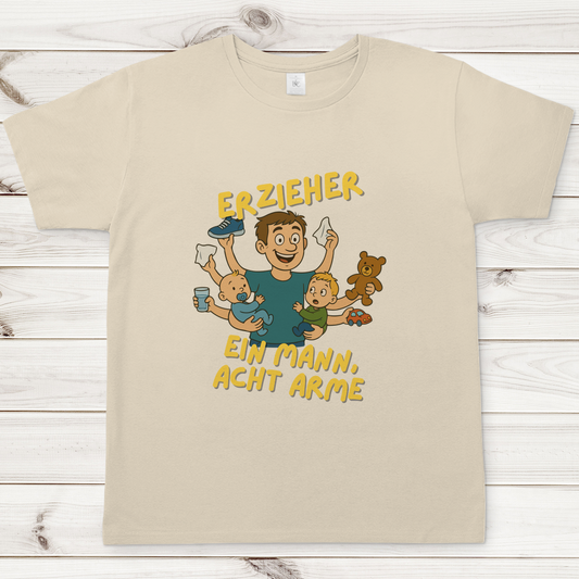 Herren T-Shirt Erzieher - Ein Mann acht Arme
