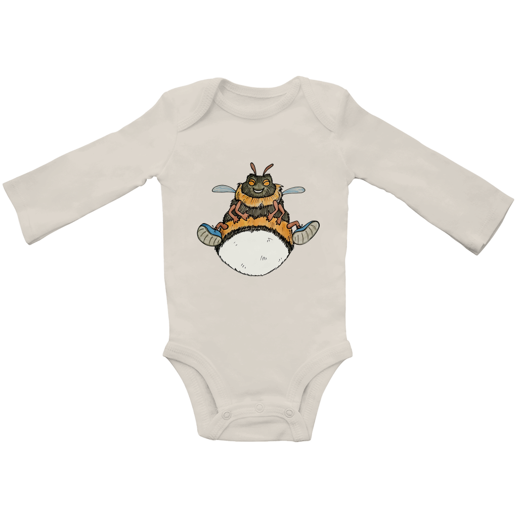 Baby Bio Bodysuite Langarm Krabbelcrew Buddi die Hummel