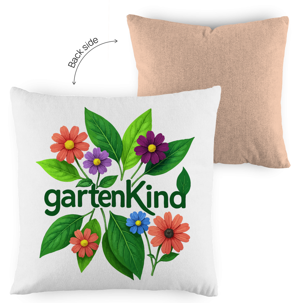 Kopfkissen zweifarbig Gartenkind