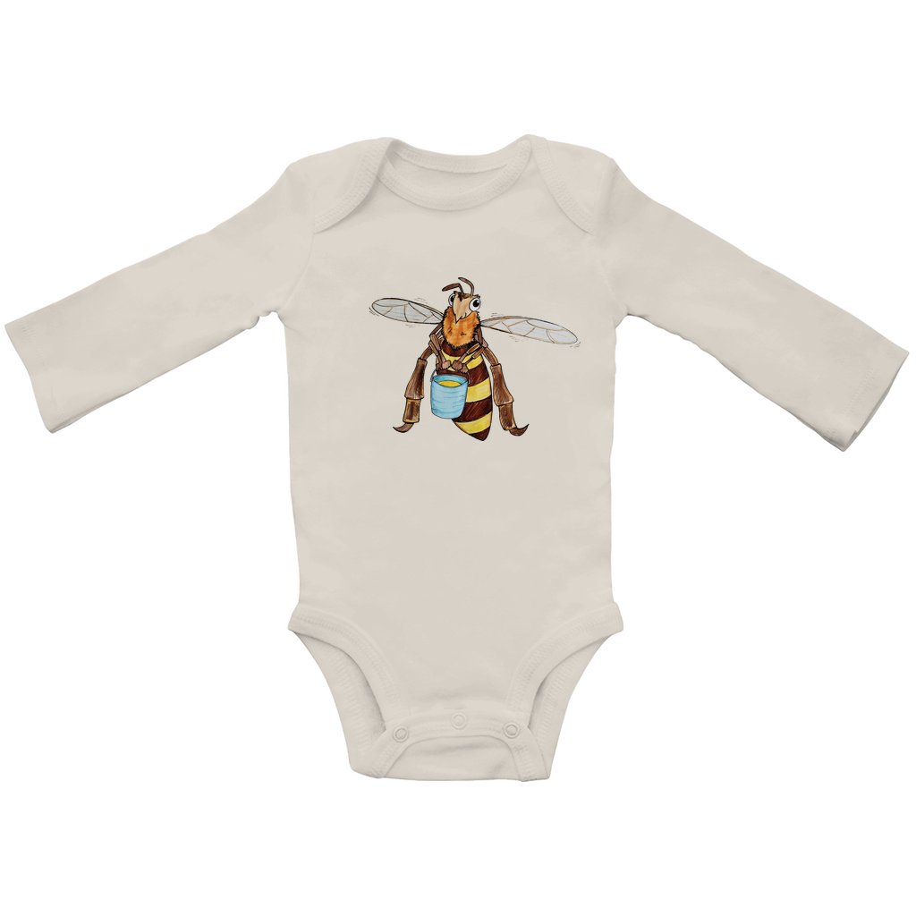 Baby Bio Bodysuite Langarm Krabbelcrew Fleißige Biene
