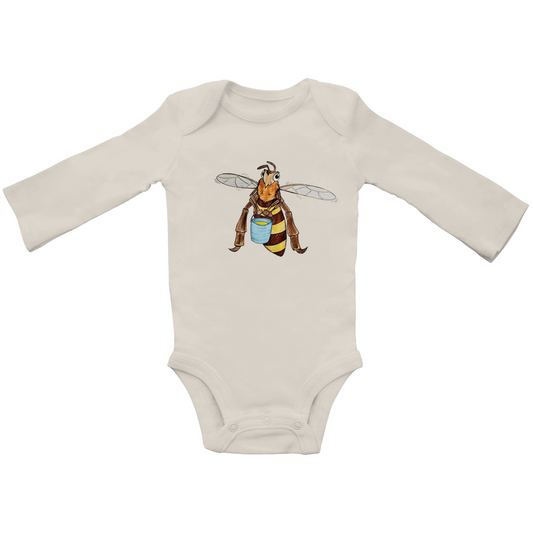 Baby Bio Bodysuite Langarm Krabbelcrew Fleißige Biene