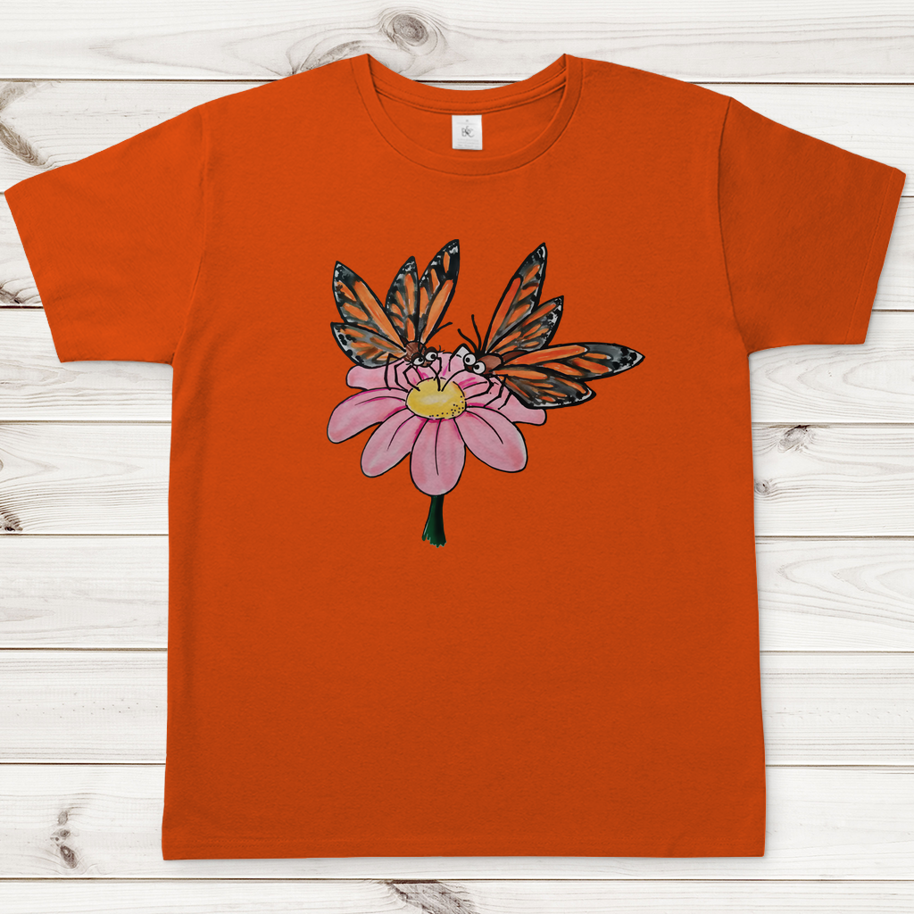 Herren T-Shirt Krabbelcrew Schmetterlinge