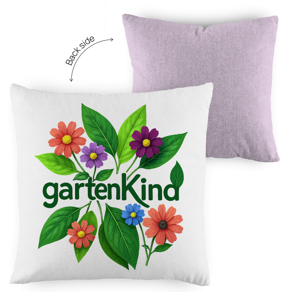 Kopfkissen zweifarbig Gartenkind
